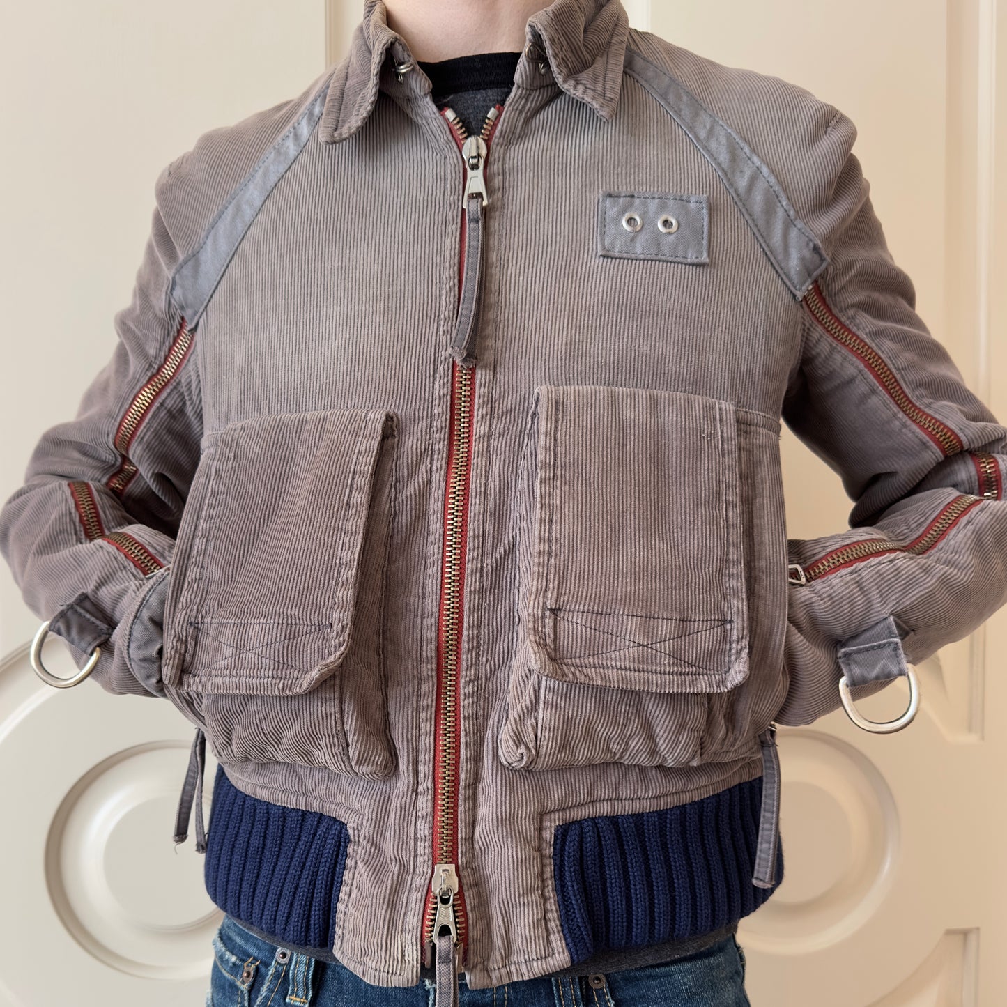 Dsquared2 F/W 2003 Arm Full-Zipper Corduroy Jacket