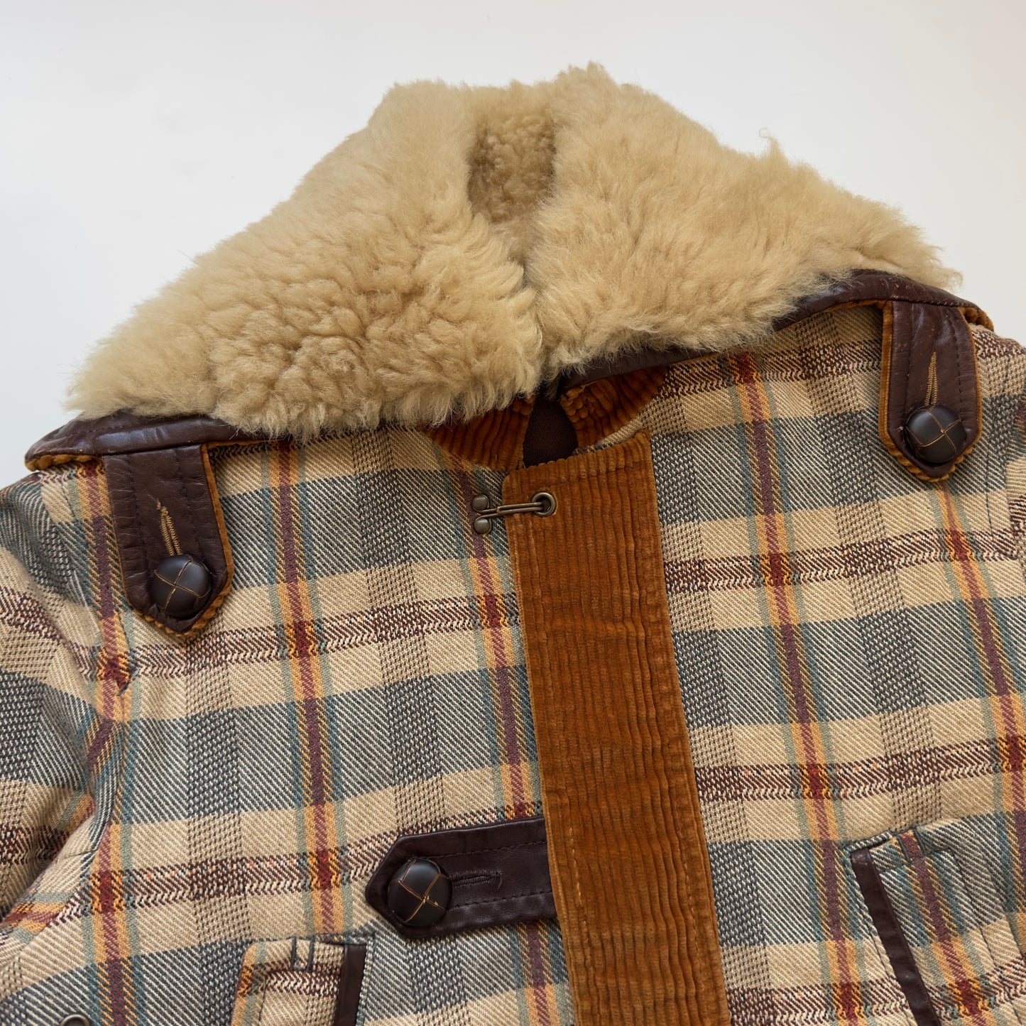 Dsquared2 F/W 2003 Plaid Fur Collar Jacket