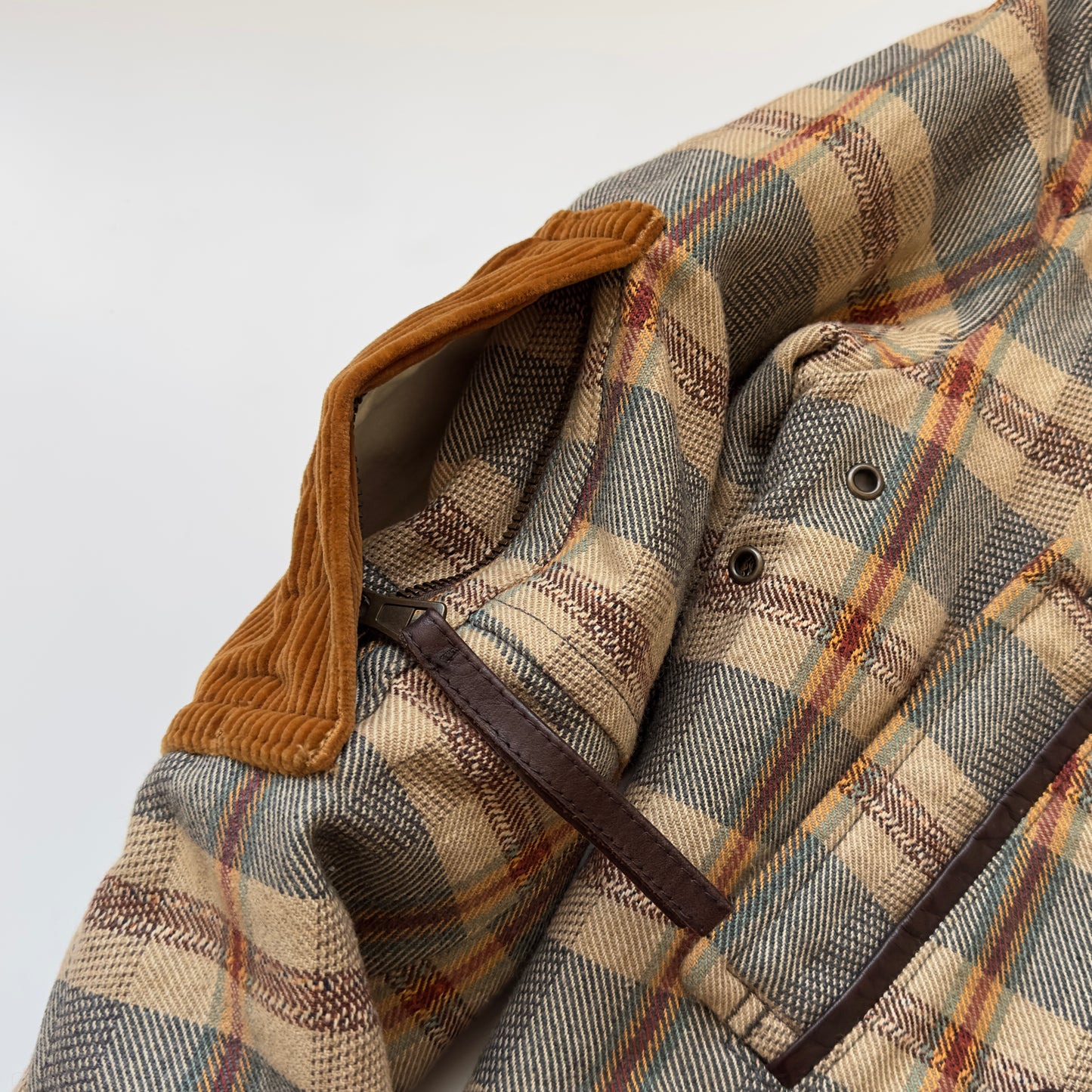 Dsquared2 F/W 2003 Plaid Fur Collar Jacket