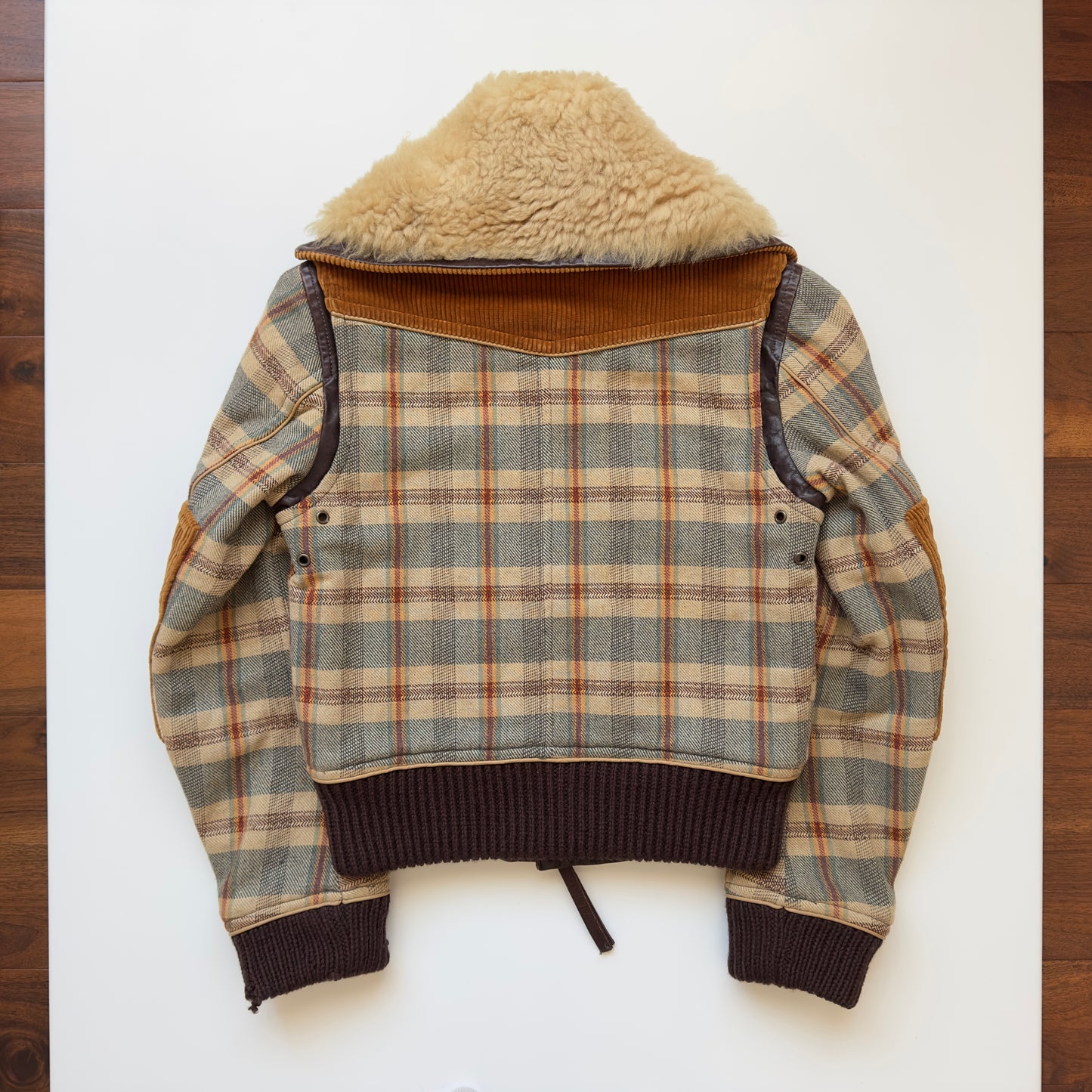 Dsquared2 F/W 2003 Plaid Fur Collar Jacket