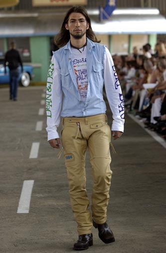 Dsquared2 S/S 2004 '1964' D-Ring Cotton Biker Pants