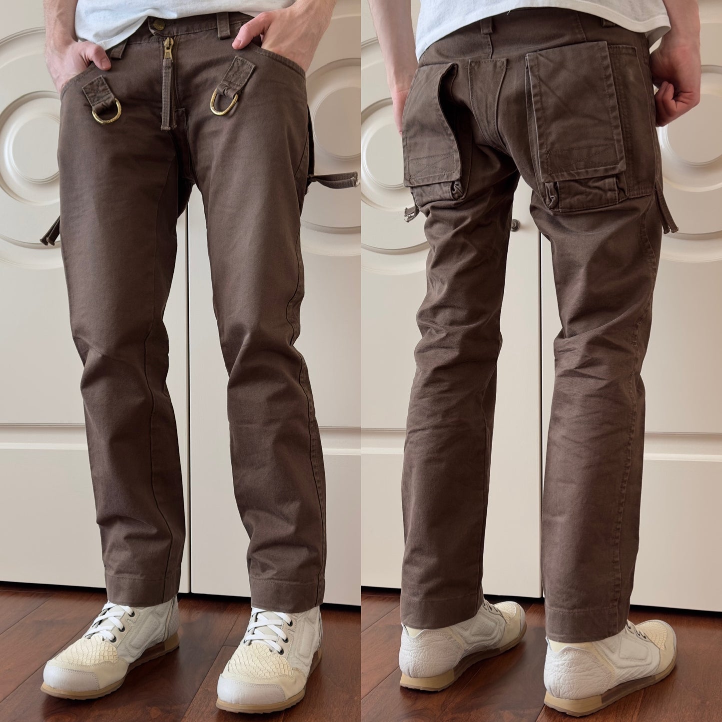 Dsquared2 F/W 2003 Cargo Pocket Flap D-Ring Pants