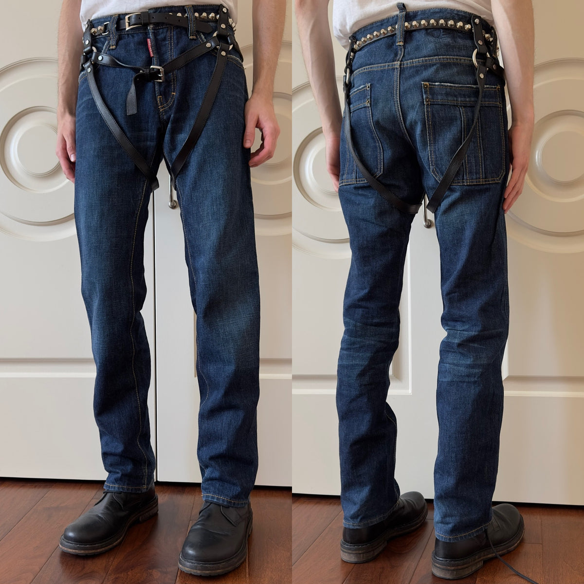 Dsquared2 F/W 2007 Leather Harness Bondage Jeans