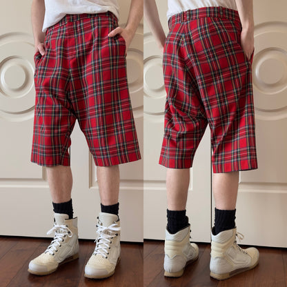 Givenchy S/S 2010 Drop-Crotch Plaid Shorts (Tisci Era)