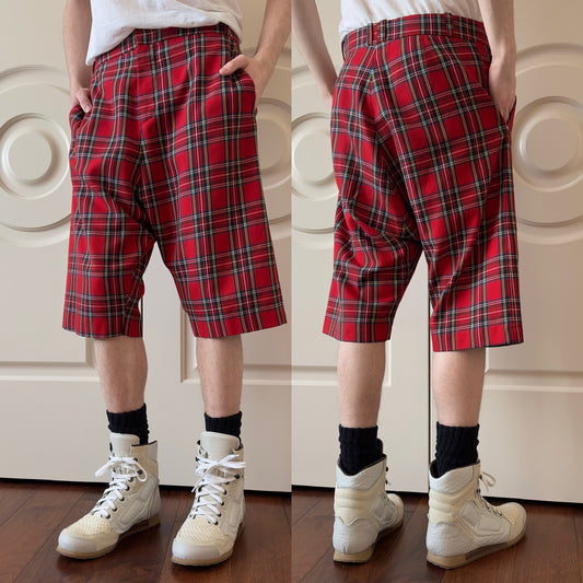 Givenchy S/S 2010 Drop-Crotch Plaid Shorts (Tisci Era)