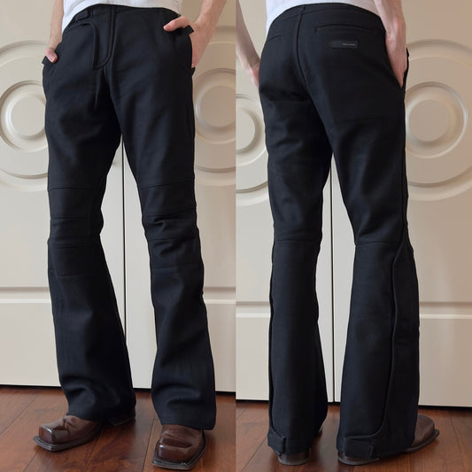 Dsquared2 A/W 2000 Wool Cashmere Flared Biker Pants