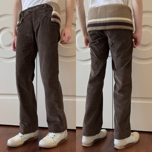 Dsquared2 A/W 2000–01 Knit Waist Flap Corduroy Pants