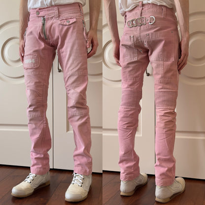 Dsquared2 S/S 2004 “1964” Pink Biker Pants