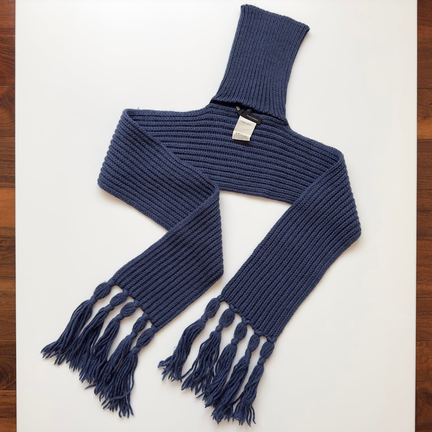 Dsquared2 F/W 2002 Turtleneck Knit Wool Scarf