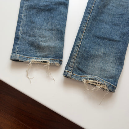 Balmain Distressed Mud Wash Biker Jeans