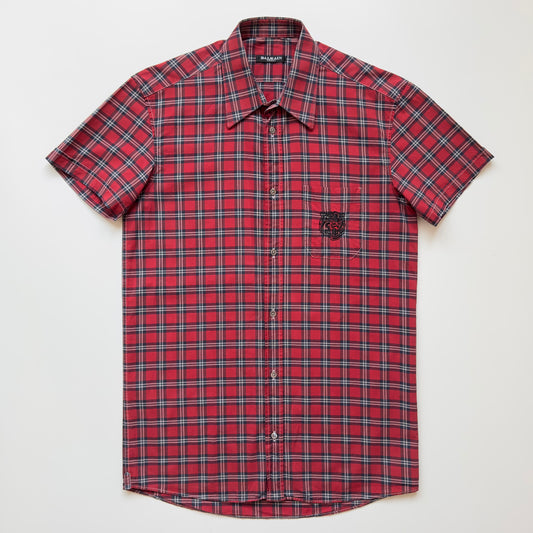 Balmain S/S 2011 Decarnin Short Sleeve Checkered Shirt