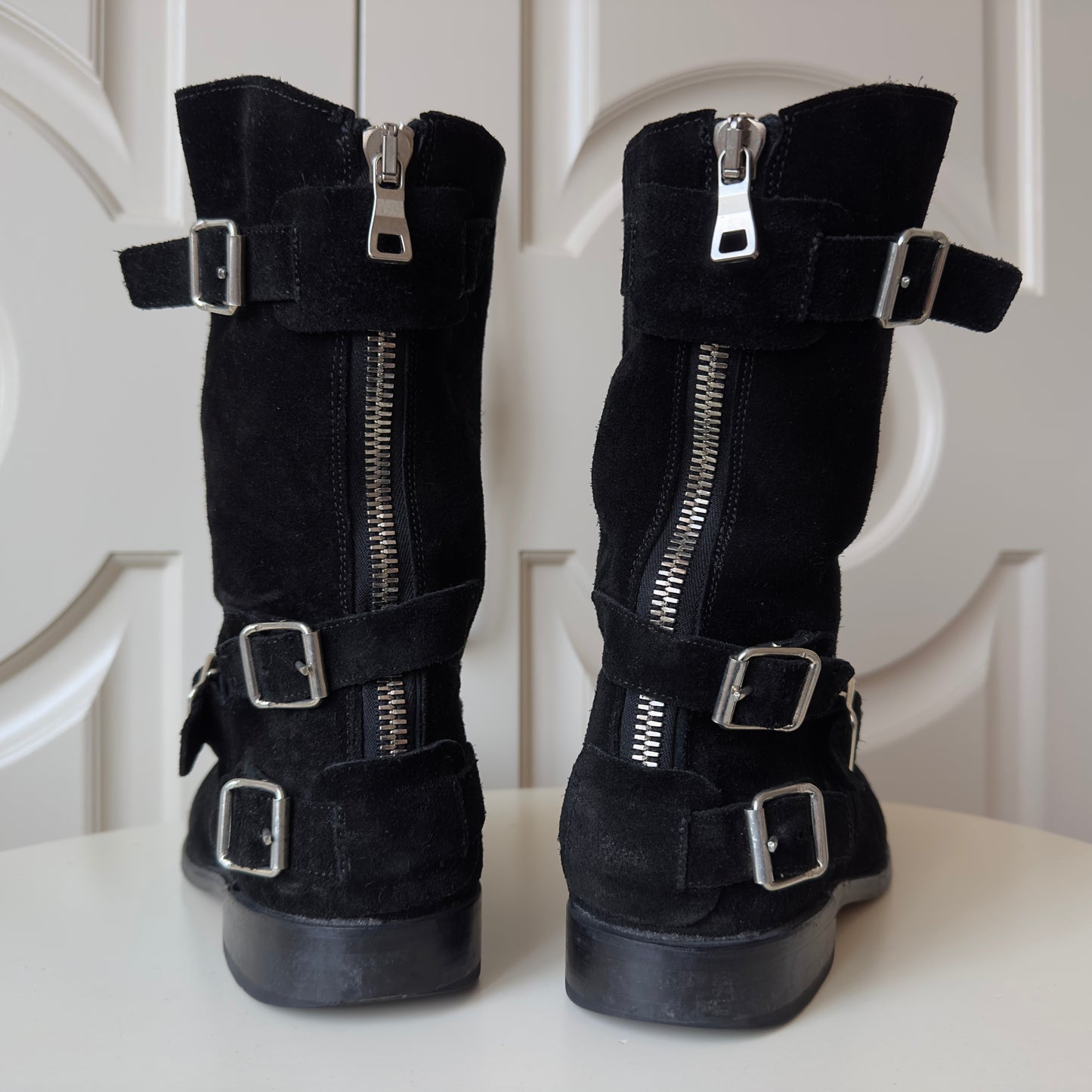 Balmain F/W 2012 Suede Engineer Boots