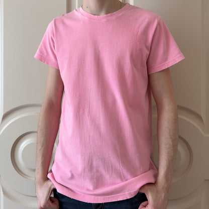 Balmain S/S 2010 Decarnin Pink Distressed Cotton T-Shirt