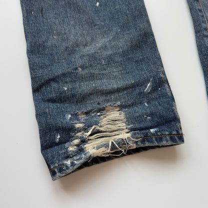 Balmain A/W 2010 Distressed Paint-Splatter Jeans