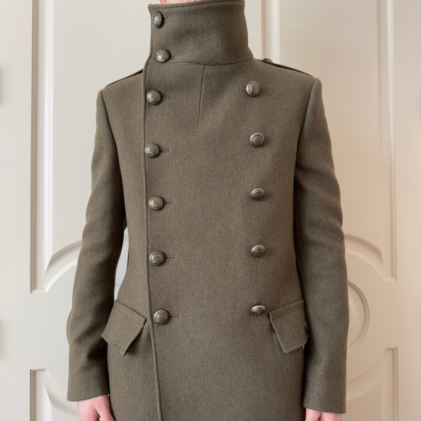 Balmain x H&M 2015 Double-Breasted Military Wool Coat