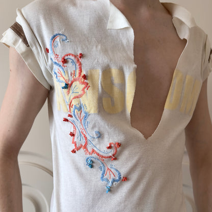 Dsquared2 S/S 2003 “Awesome” Embroidered Sleeveless Shirt