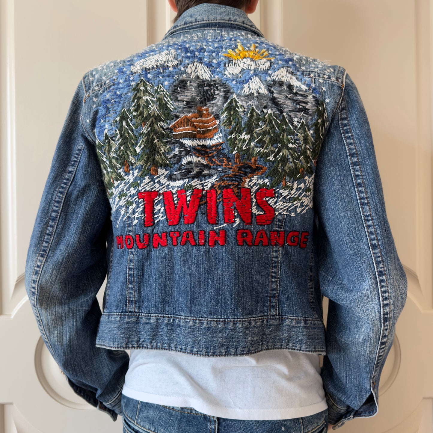 Dsquared2 F/W 2004 Twins Mountain Range Embroidered Denim Jacket