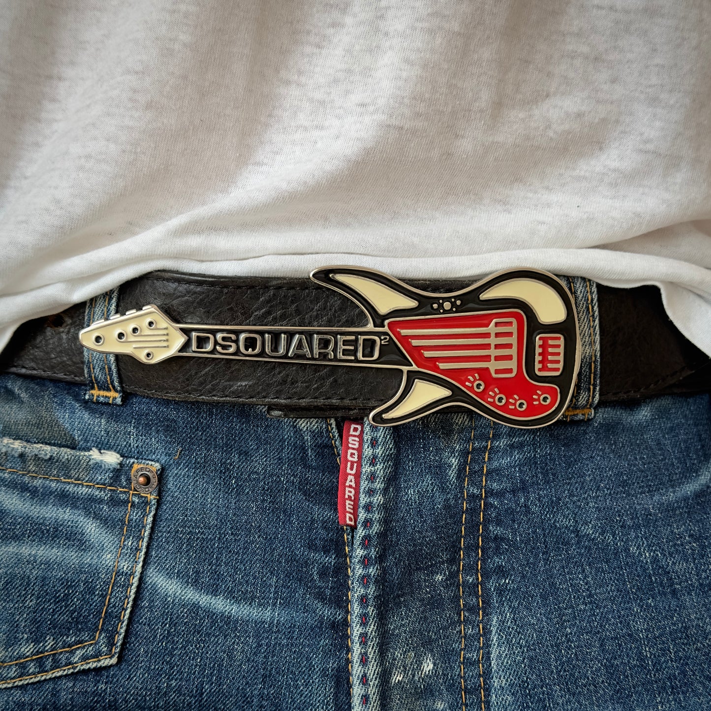 Dsquared2 F/W 2001 Guitar Belt Buckle