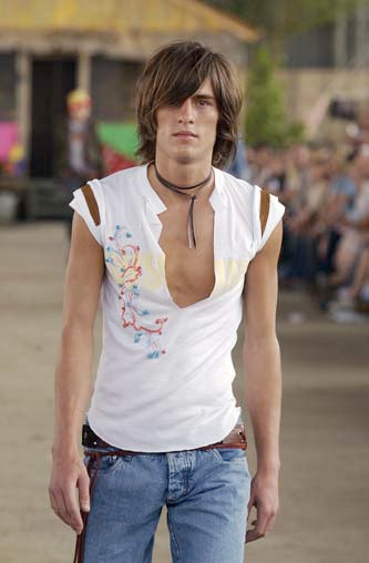 Dsquared2 S/S 2003 “Awesome” Embroidered Sleeveless Shirt