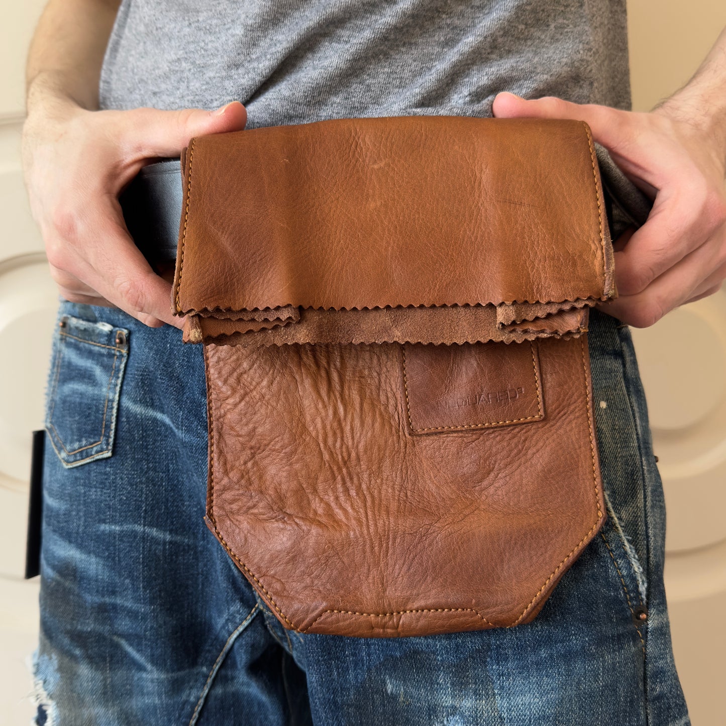 Dsquared2 F/W 2002 Leather Belt Bag “Homeless Collection”