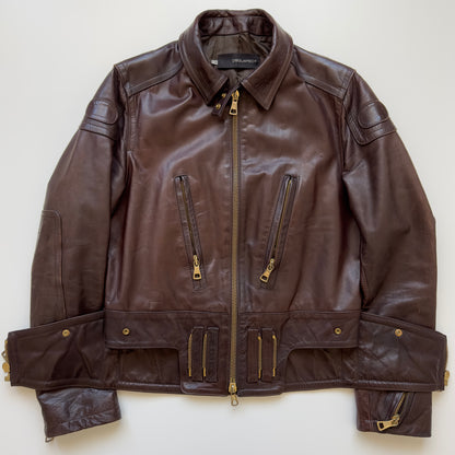 Dsquared2 F/W 2002 Multi-Zip Biker Leather Jacket