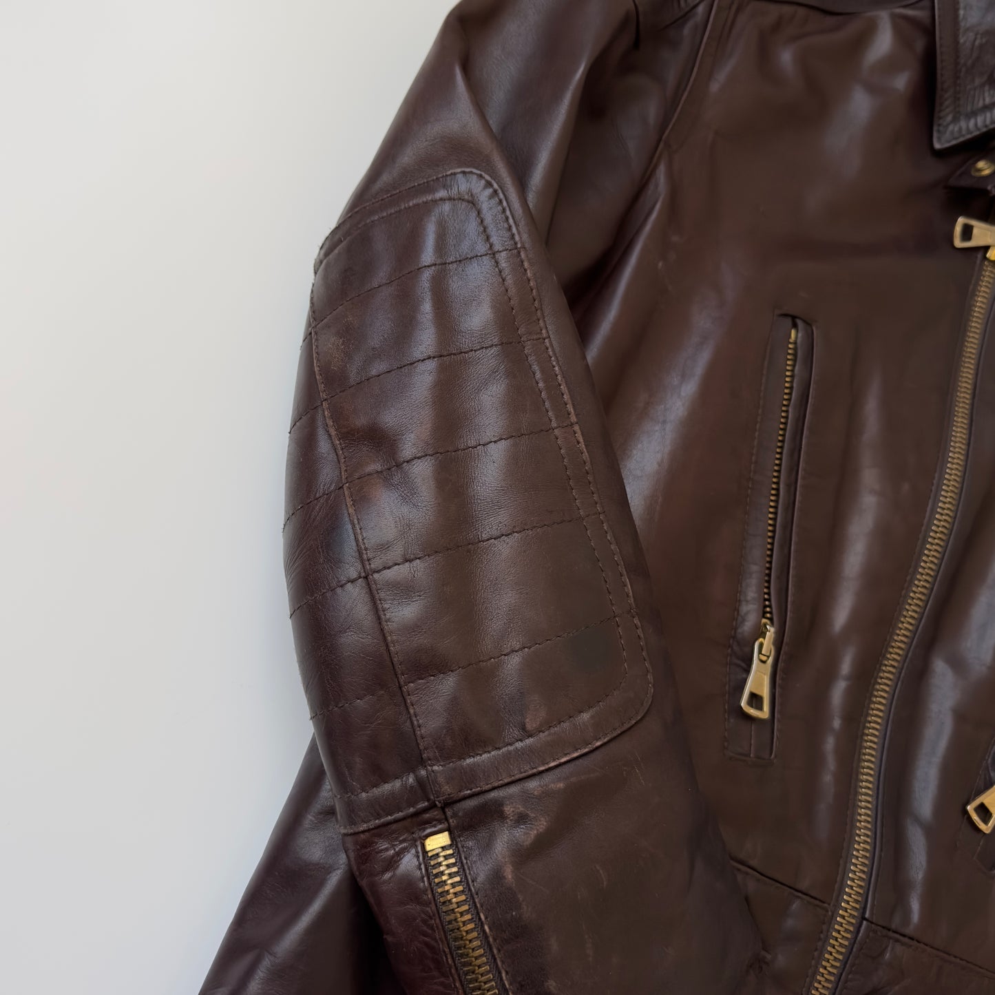 Dsquared2 F/W 2002 Multi-Zip Biker Leather Jacket