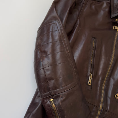 Dsquared2 F/W 2002 Multi-Zip Biker Leather Jacket