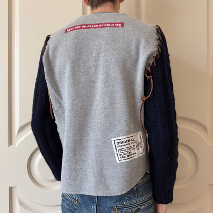 Dsquared2 F/W 2002 Hybrid Wool Sleeve Sweater