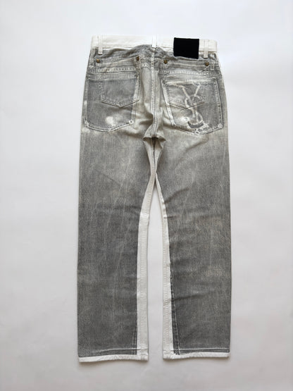 Yves Saint Laurent Trompe-l'œil Distressed Jeans