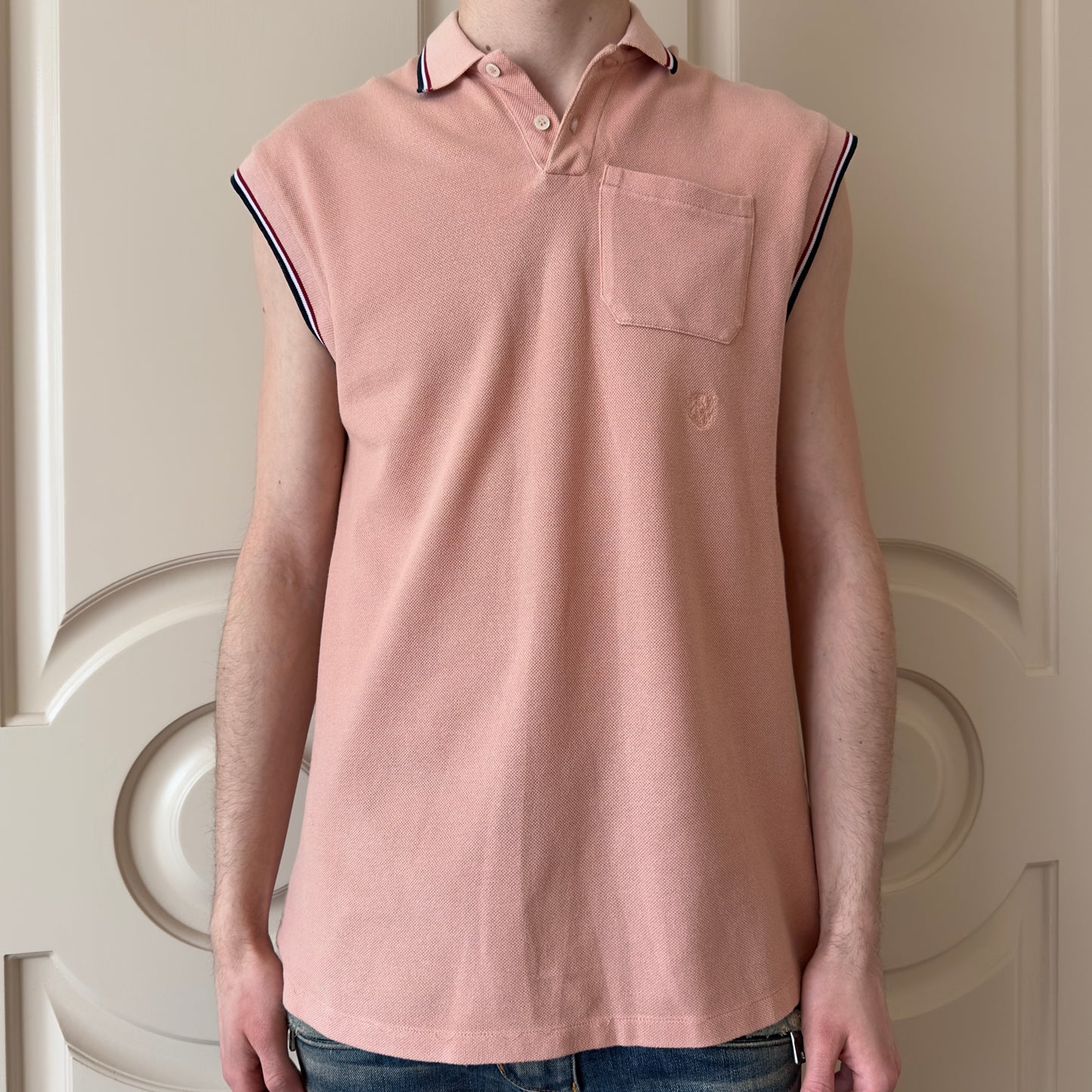 Balmain F/W 2011 Decarnin Pink Sleeveless Polo Shirt