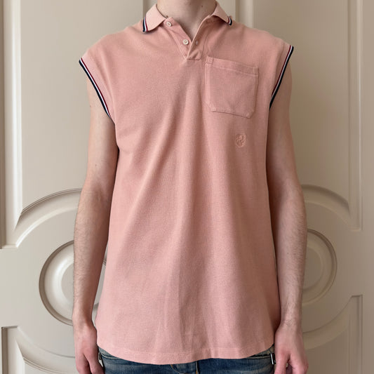 Balmain F/W 2011 Decarnin Pink Sleeveless Polo Shirt