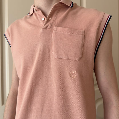 Balmain F/W 2011 Decarnin Pink Sleeveless Polo Shirt