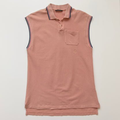 Balmain F/W 2011 Decarnin Pink Sleeveless Polo Shirt