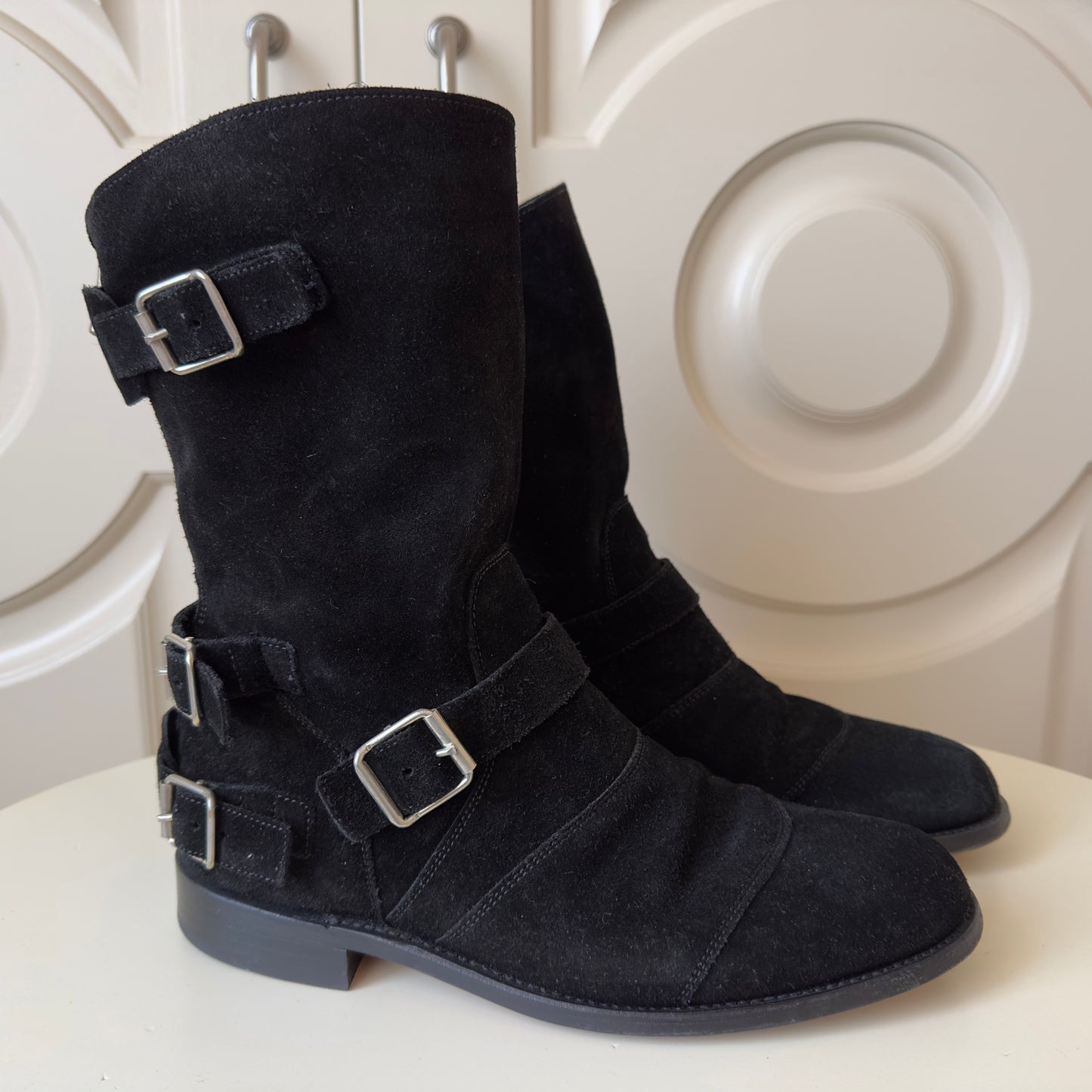 Balmain F/W 2012 Suede Engineer Boots