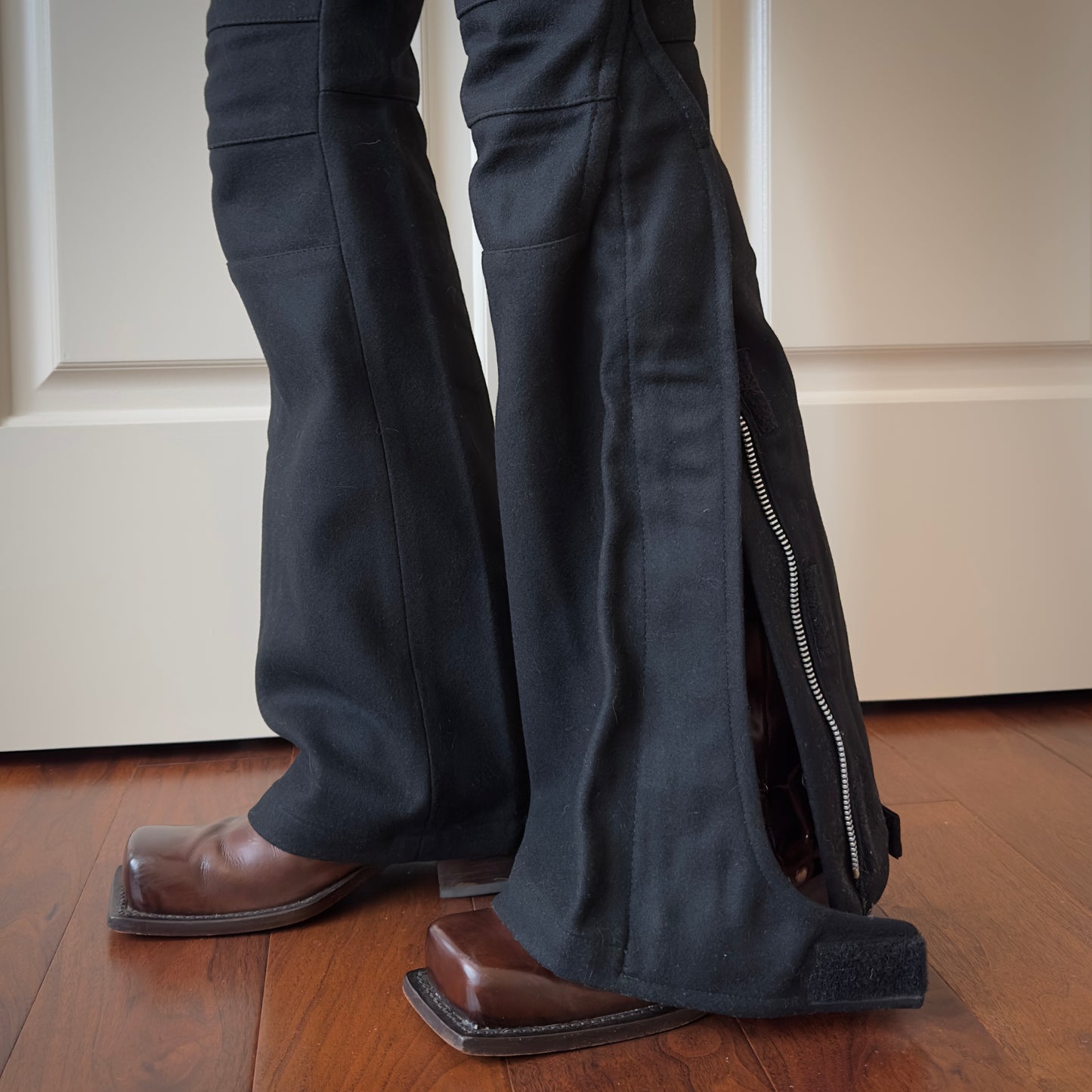 Dsquared2 A/W 2000 Wool Cashmere Flared Biker Pants
