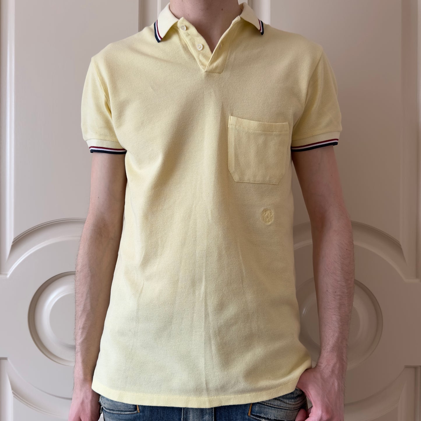 Balmain F/W 2011 Decarnin Yellow Waffle Polo Shirt