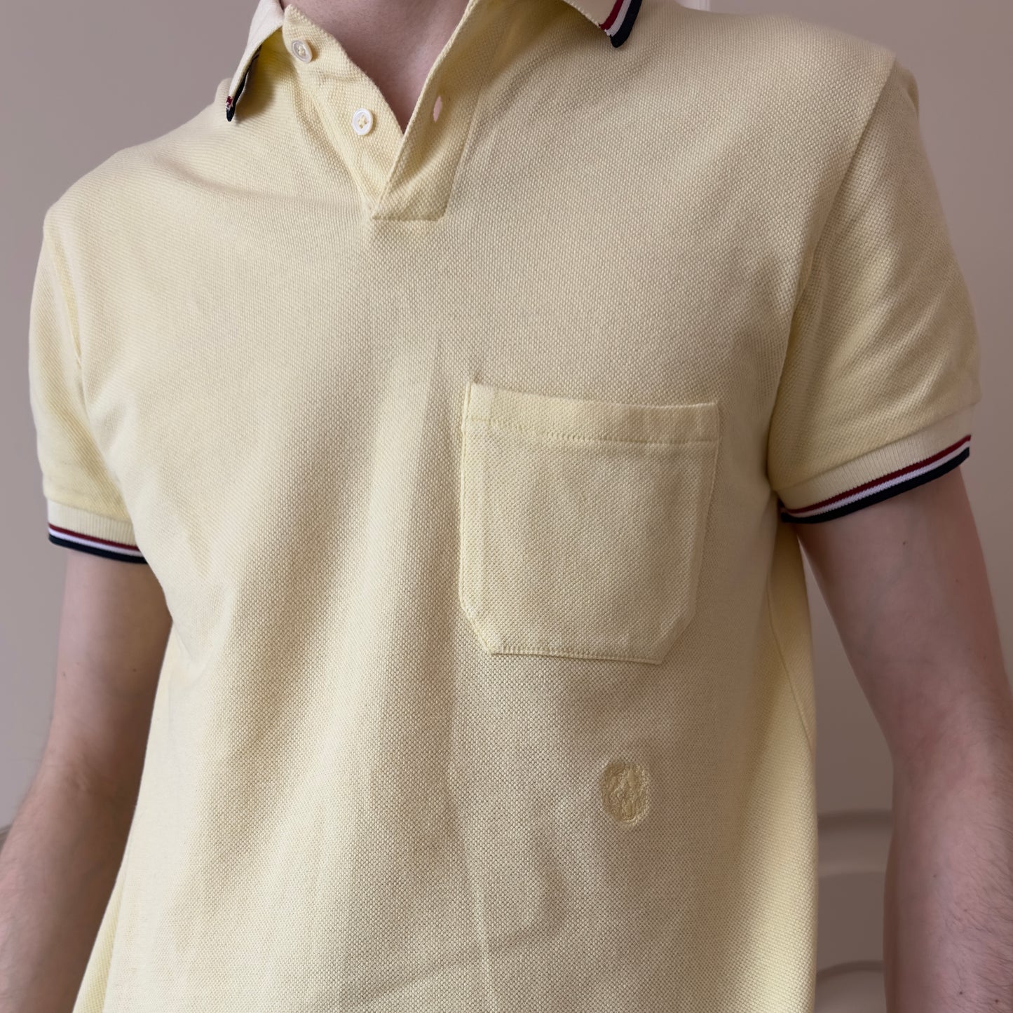 Balmain F/W 2011 Decarnin Yellow Waffle Polo Shirt