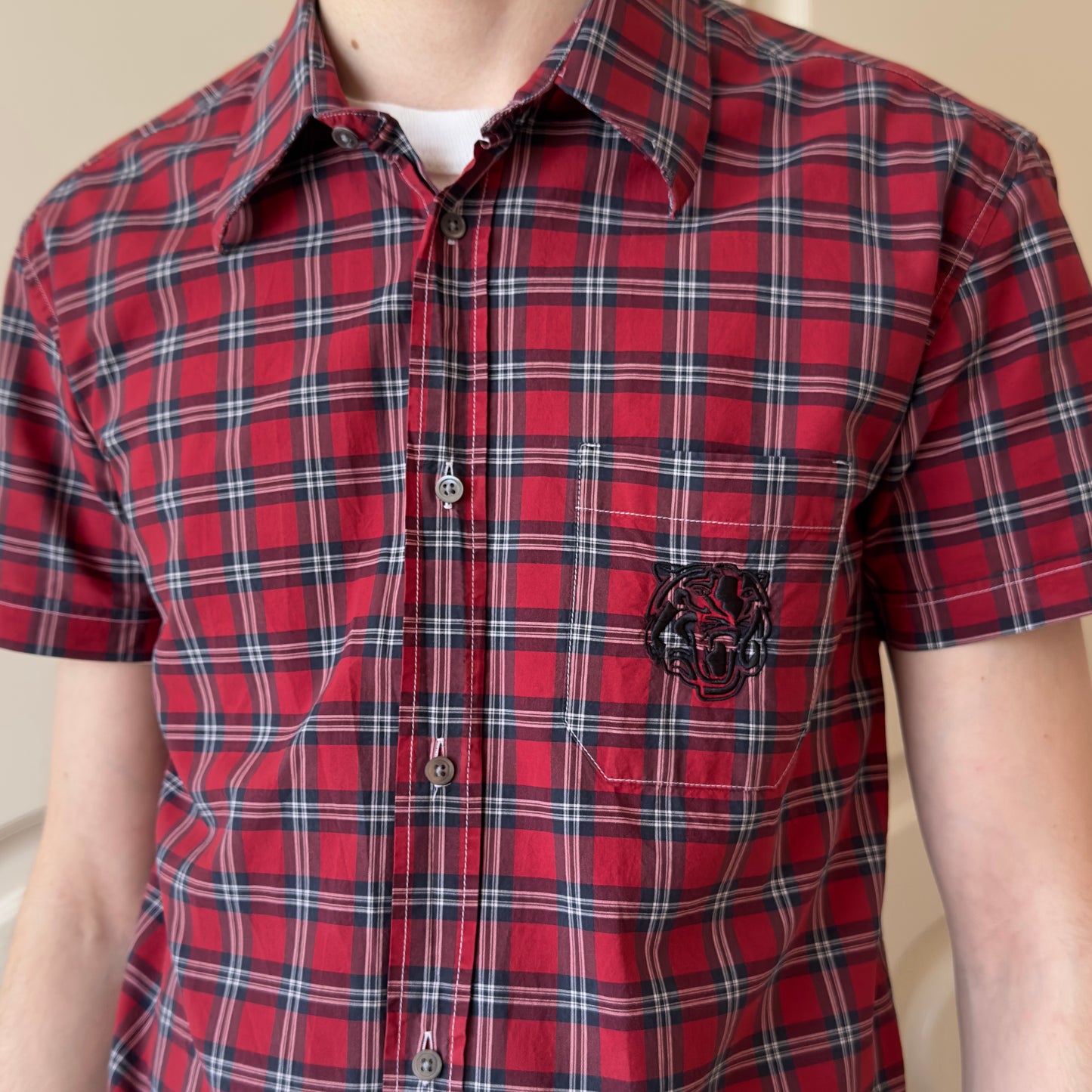 Balmain S/S 2011 Decarnin Checkered Short Sleeve Shirt