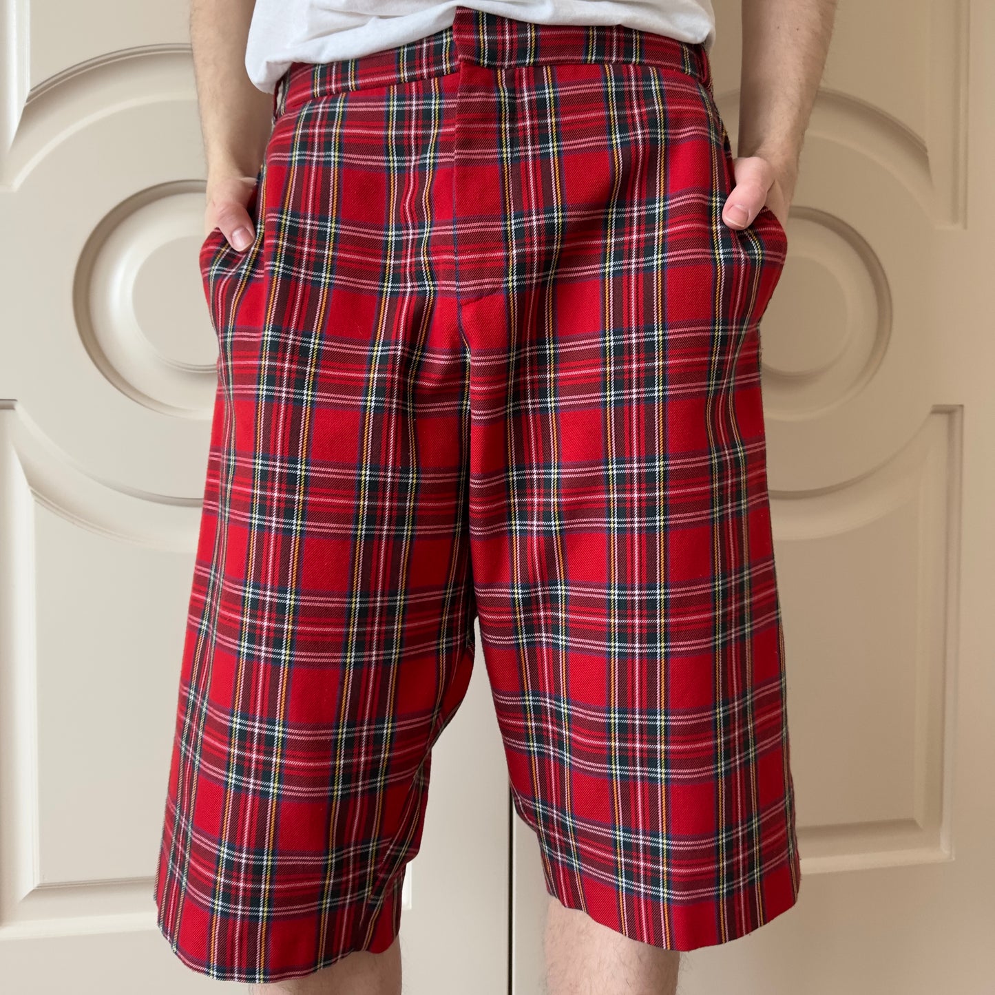 Givenchy S/S 2010 Drop-Crotch Plaid Shorts (Tisci Era)