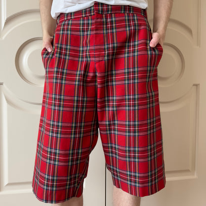 Givenchy S/S 2010 Drop-Crotch Plaid Shorts (Tisci Era)