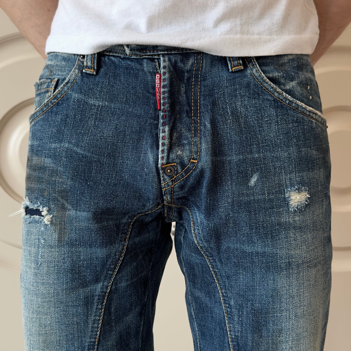 Dsquared2 F/W 2009 Patchwork Distressed Mud Wash Jeans
