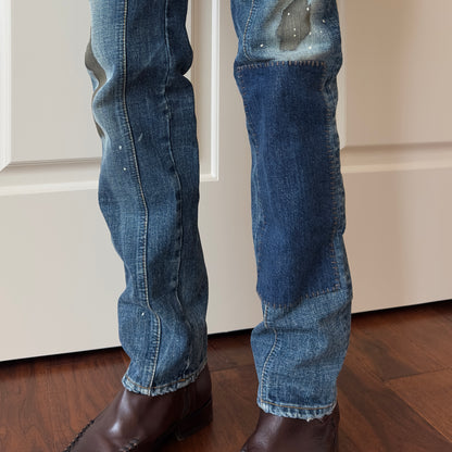 Dsquared2 F/W 2009 Patchwork Distressed Mud Wash Jeans
