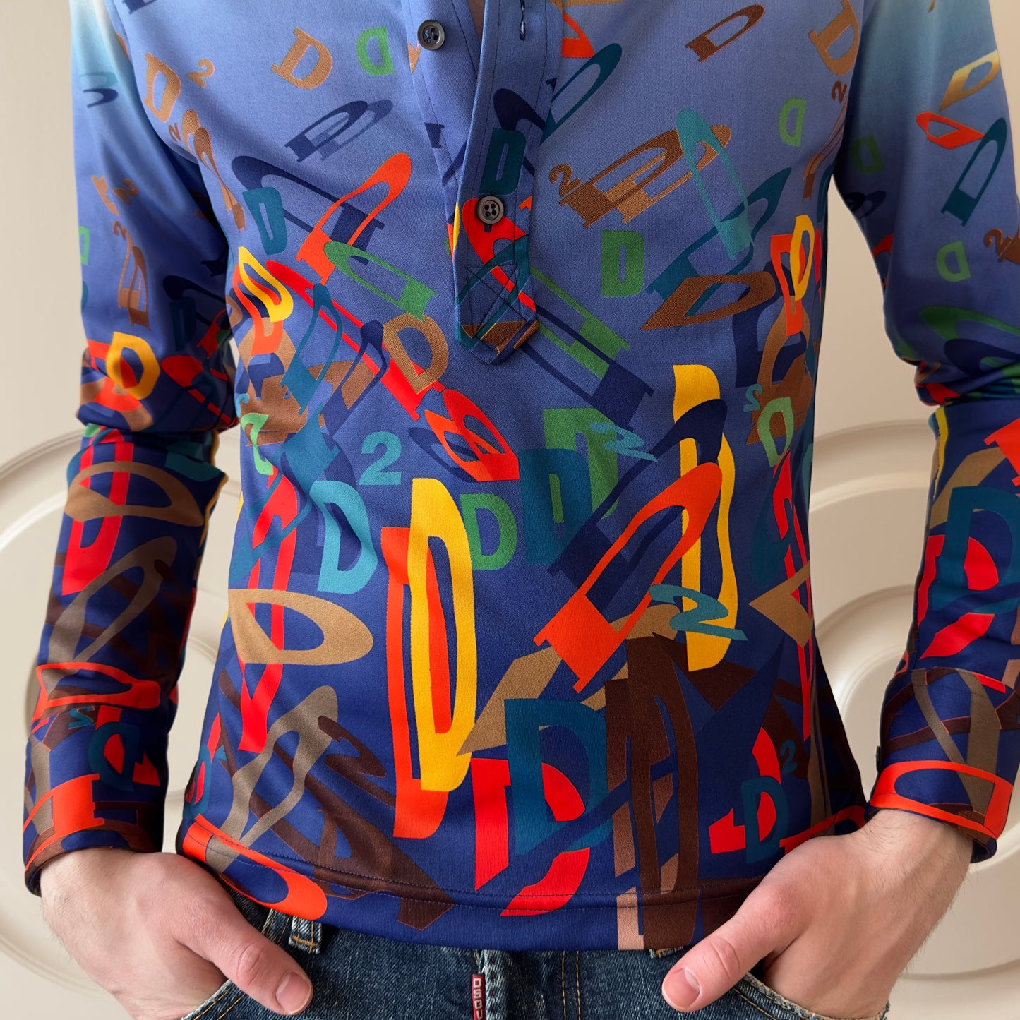 Dsquared2 S/S 1997 ‘Early Web Design’ Printed Button-Up Shirt