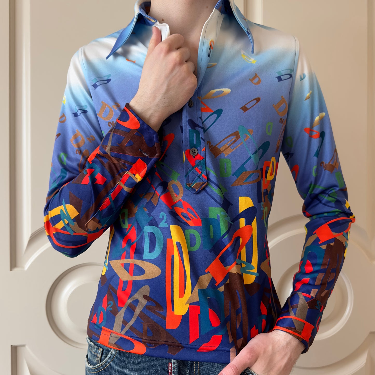 Dsquared2 S/S 1997 ‘Early Web Design’ Printed Button-Up Shirt
