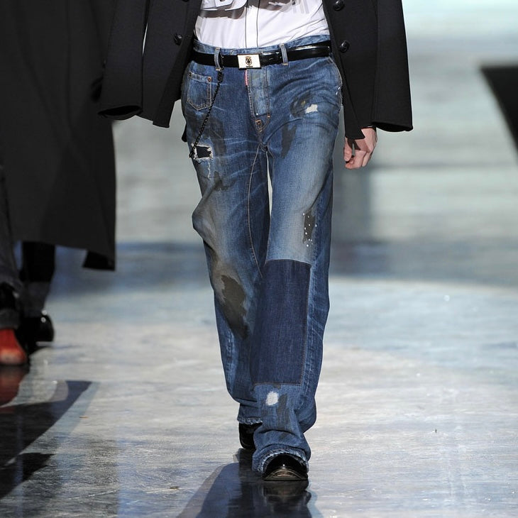 Dsquared2 F/W 2009 Patchwork Distressed Mud Wash Jeans