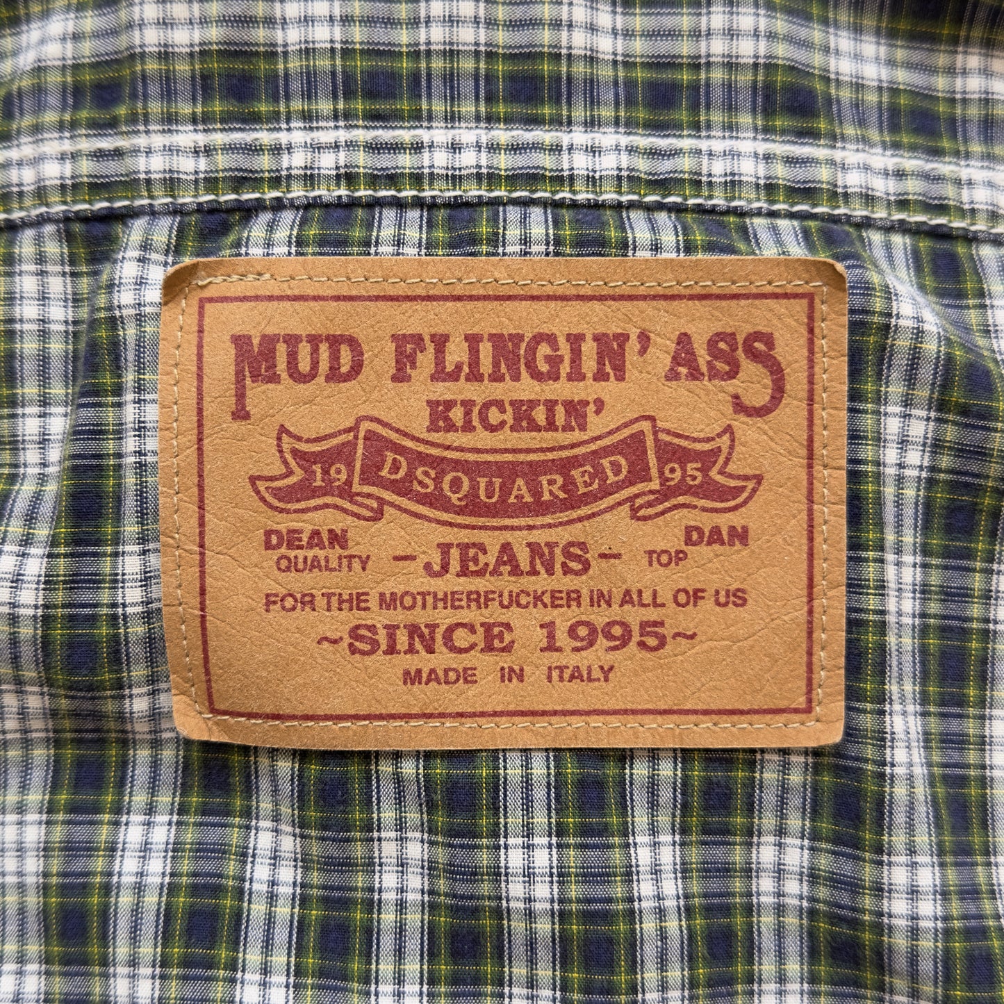 Dsquared2 S/S 2003 “Mud Flingin” Distressed Sleeveless Button-Up Shirt