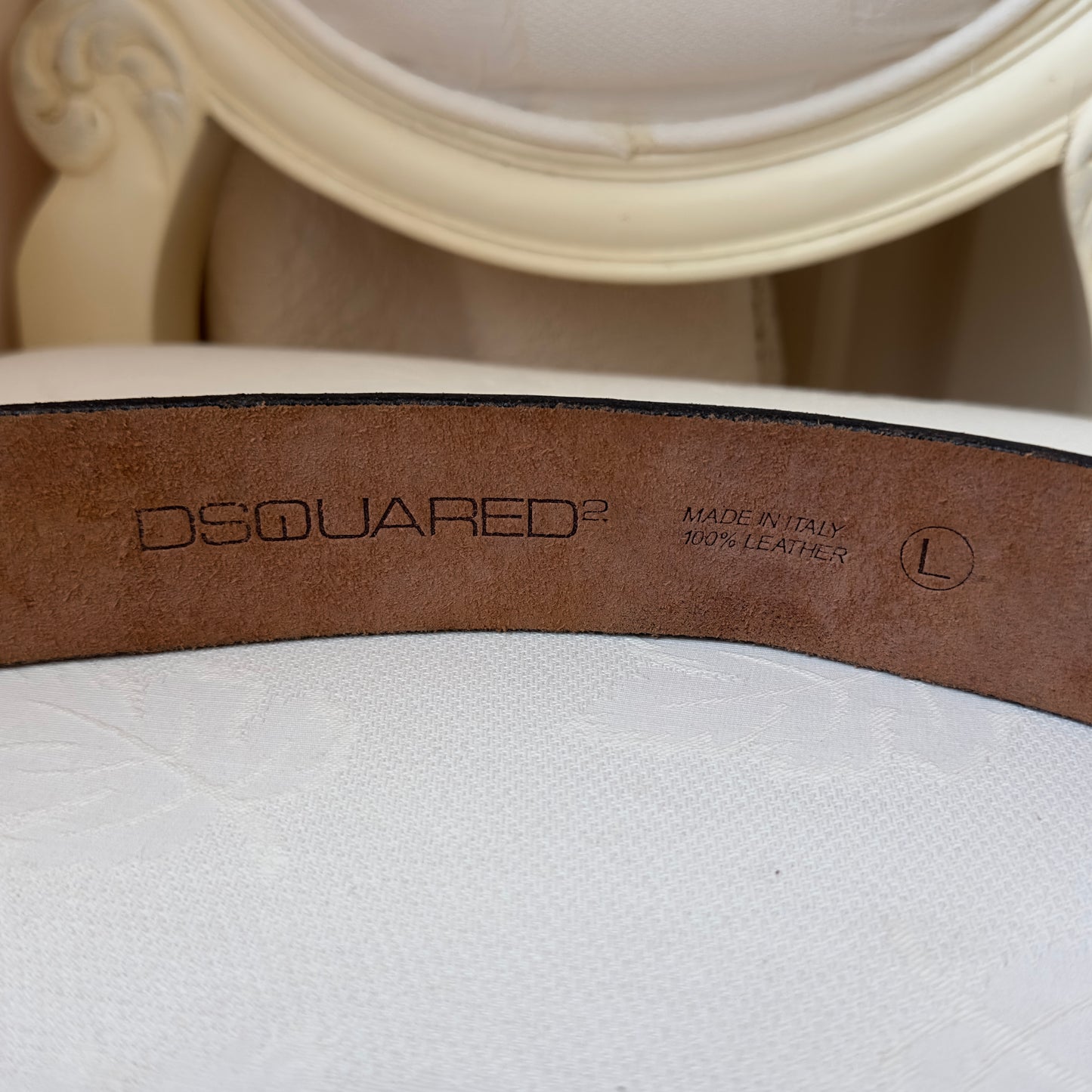 Dsquared2 F/W 2005 Leather Skull & Silver Hardware Belt