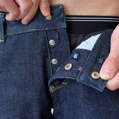 Dsquared2 S/S 2001 Rainbow Stitch Denim Pants