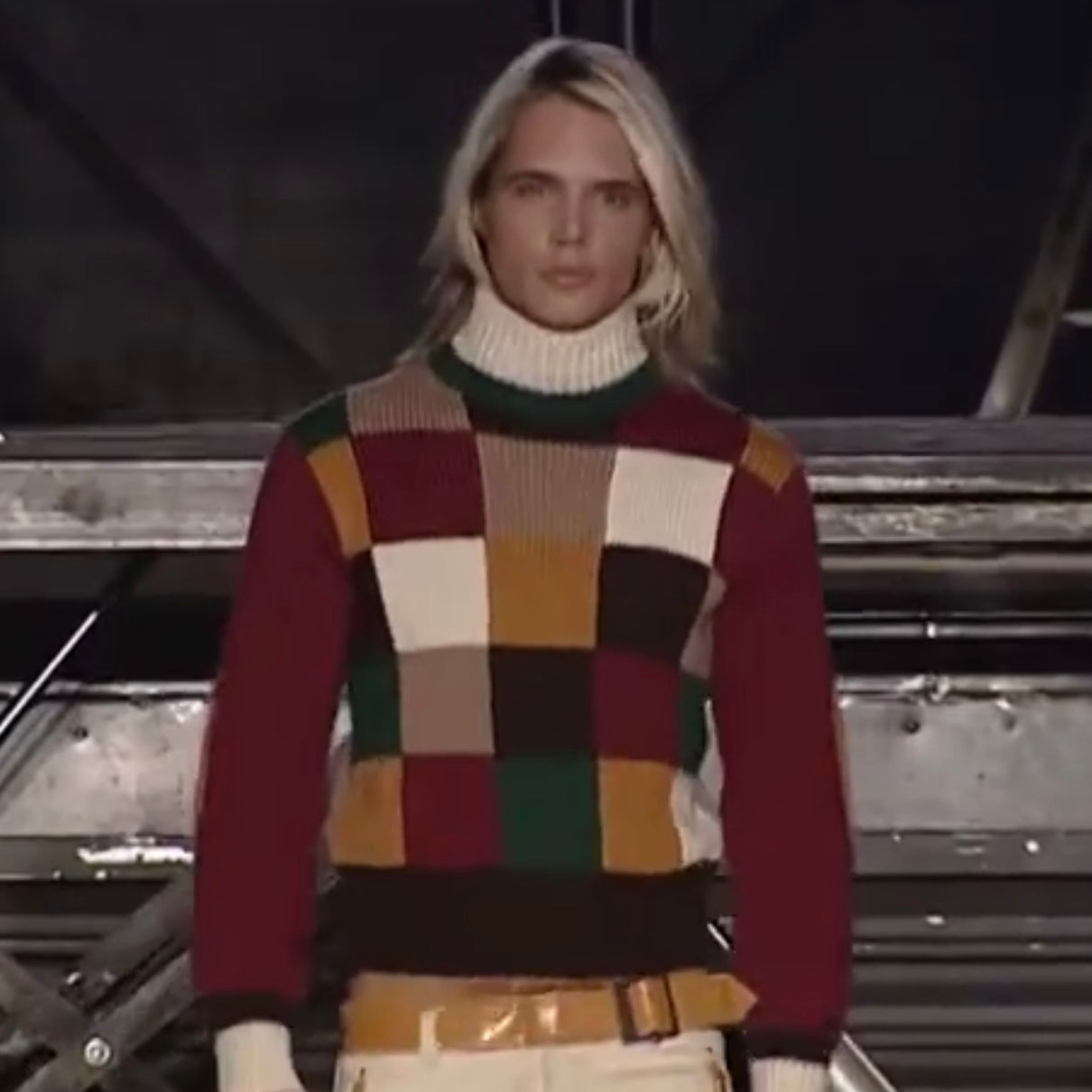 Dsquared2 F/W 2001-02 Check Wool Turtleneck Sweater