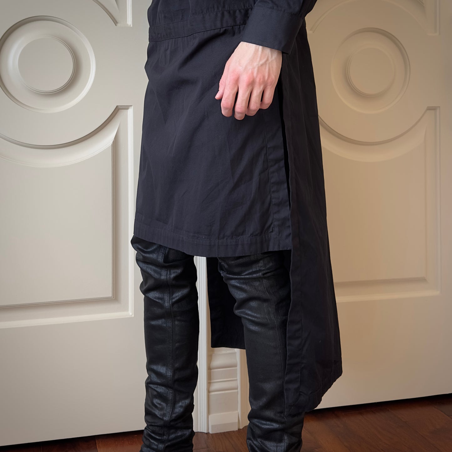 Givenchy S/S 2013 Tisci-Era Elongated Black Dress Shirt
